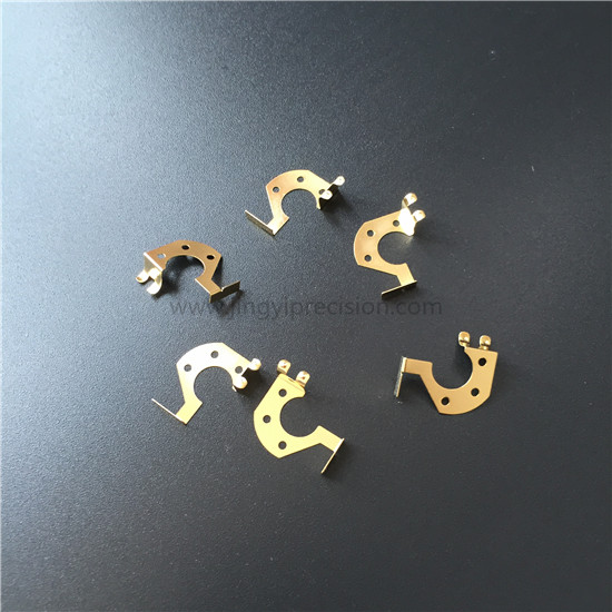 Gold plated brass leaf spring contact